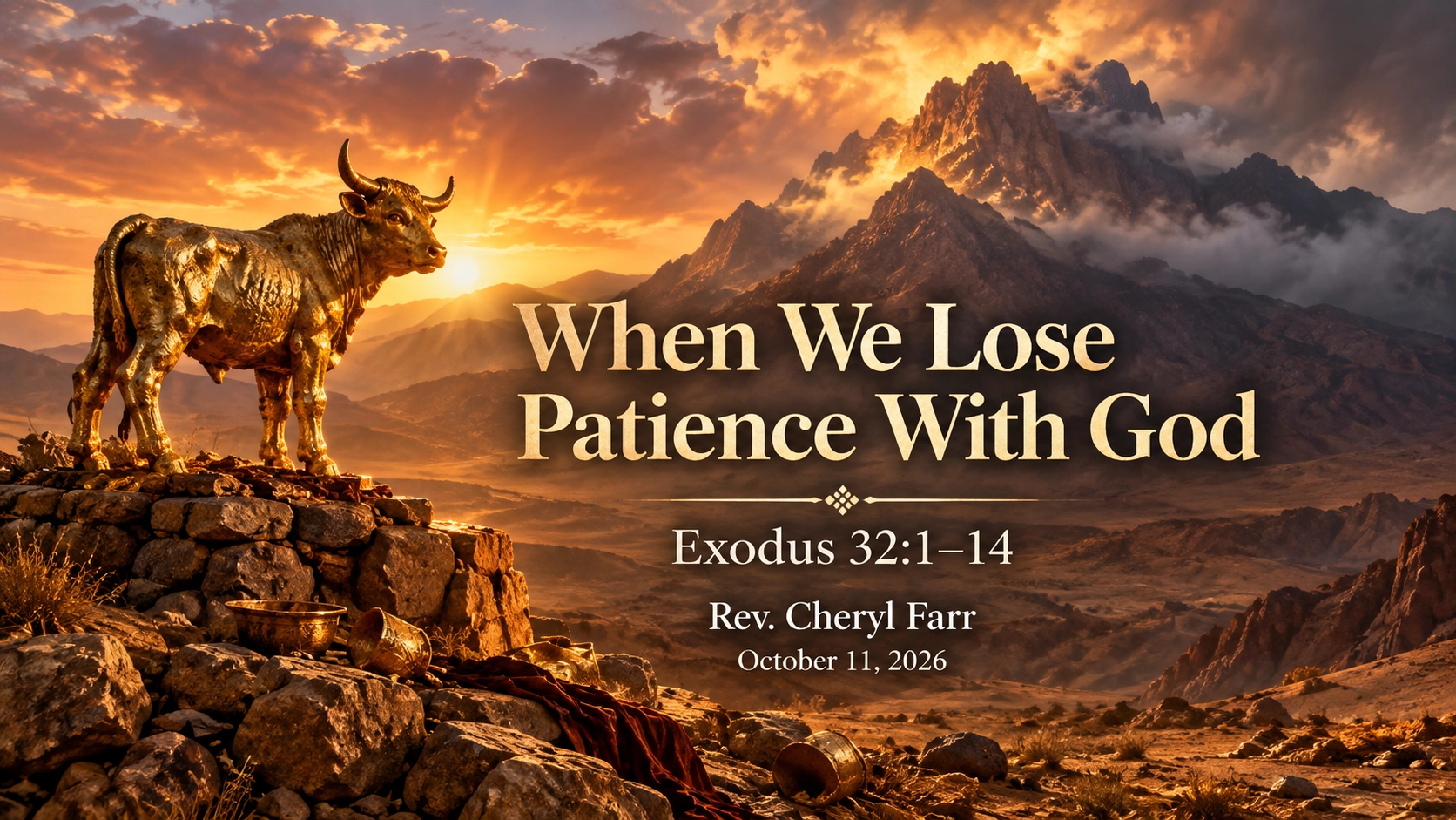 When We Lose Patiencce With God  title slide